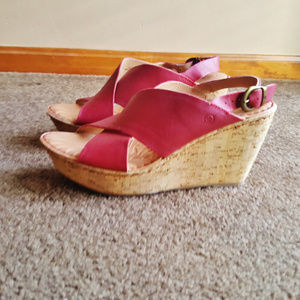 Born platform wedge slipon sandals shoe
